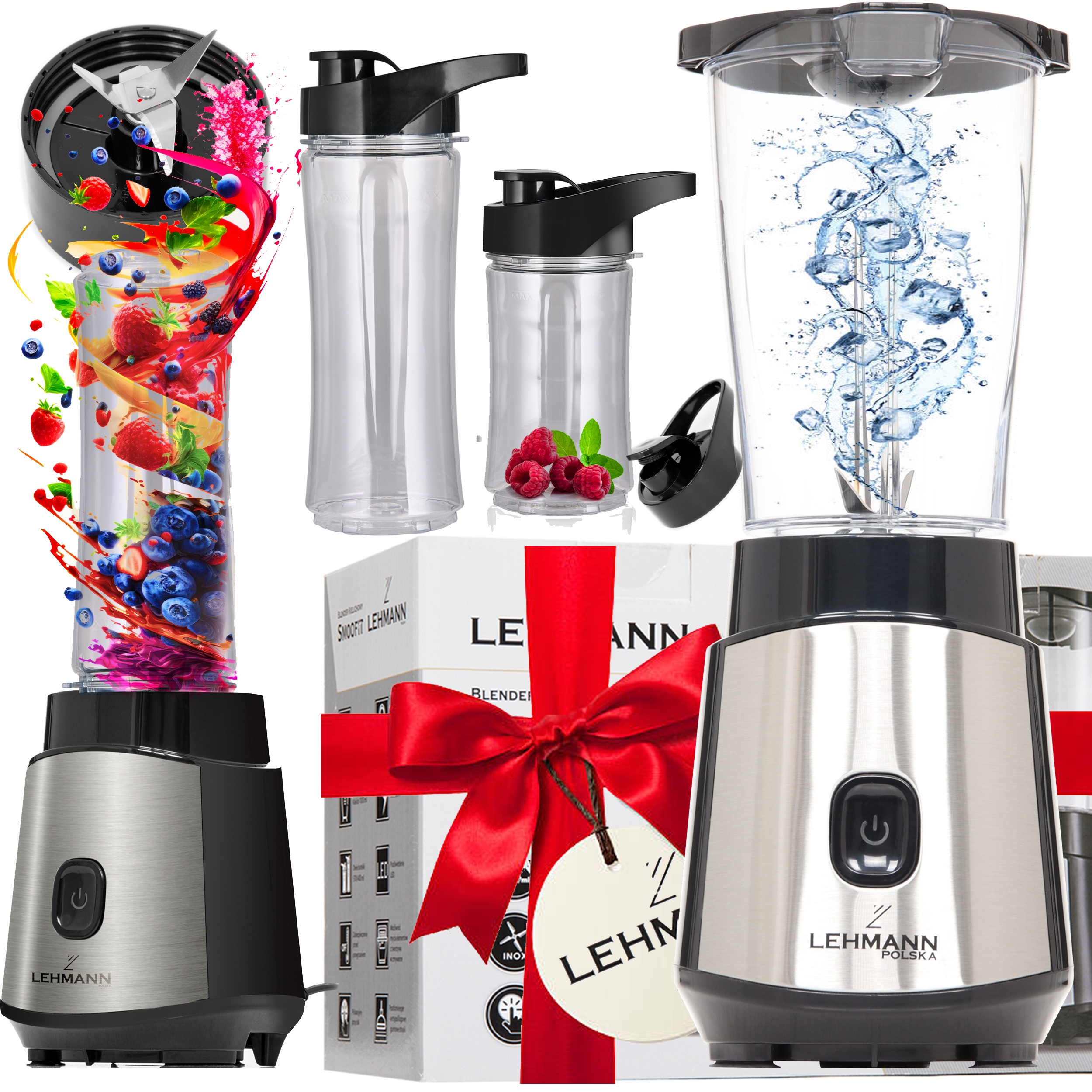 Lehmann LEHMANN_SMOOFIT hrnčekový mixér 1200 W strieborná/sivá